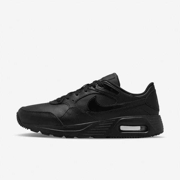 Nike Air Max SC Leren Sneakers Heren Zwart | NK567SOZ