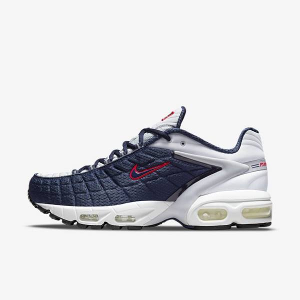 Nike Air Max Tailwind V SP Sneakers Heren Donkerblauw Platina Wit Rood | NK701BQN