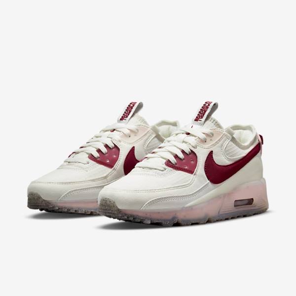 Nike Air Max Terrascape 90 Sneakers Dames Wit Roze Bordeaux | NK826FVD