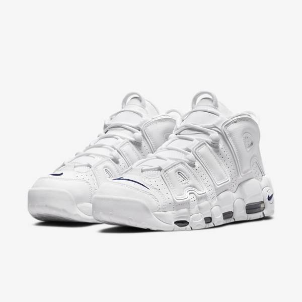 Nike Air More Uptempo 96 Sneakers Heren Wit Donkerblauw | NK408OLD