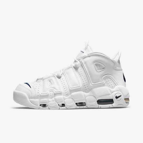 Nike Air More Uptempo 96 Sneakers Heren Wit Donkerblauw | NK408OLD