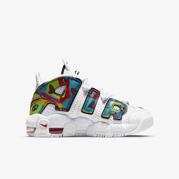 Nike Air More Uptempo Older Sneakers Kinderen Wit | NK029VNH