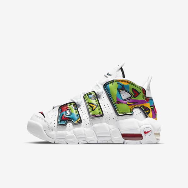 Nike Air More Uptempo Older Sneakers Kinderen Wit | NK029VNH