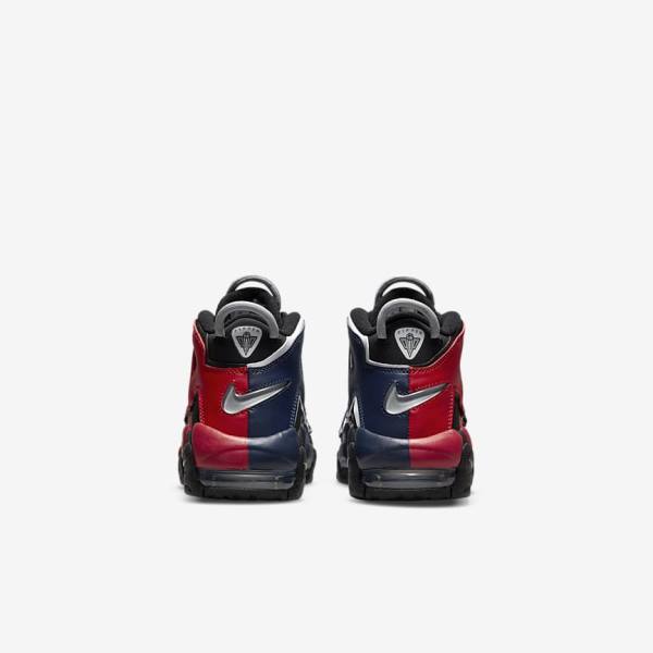 Nike Air More Uptempo Older Sneakers Kinderen Zwart Donkerblauw Wit Rood | NK061OLP