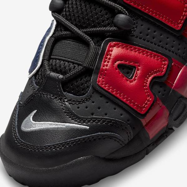 Nike Air More Uptempo Older Sneakers Kinderen Zwart Donkerblauw Wit Rood | NK061OLP