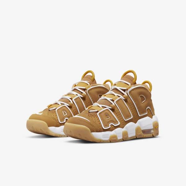 Nike Air More Uptempo Older Sneakers Kinderen Bruin Lichtbruin Wit | NK801GJO