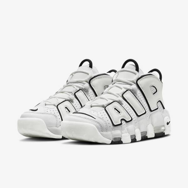 Nike Air More Uptempo Sneakers Dames Wit Zwart | NK726XYF