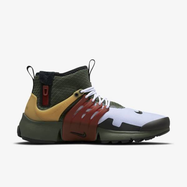 Nike Air Presto Mid Utility Sneakers Heren Donkergrijs Groen Zwart | NK672YMV