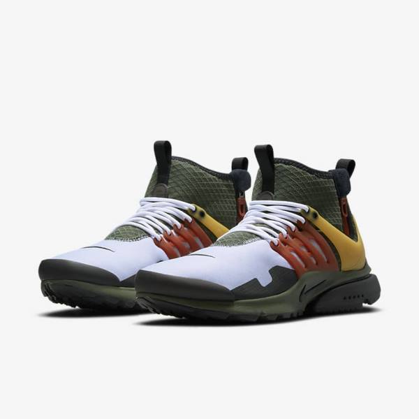 Nike Air Presto Mid Utility Sneakers Heren Donkergrijs Groen Zwart | NK672YMV