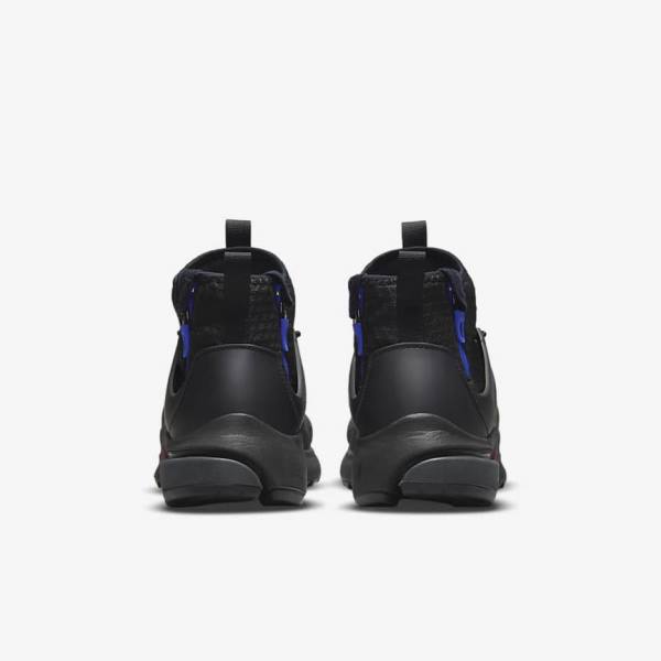 Nike Air Presto Mid Utility Sneakers Heren Zwart Donkergrijs Blauw Rood | NK753LWV