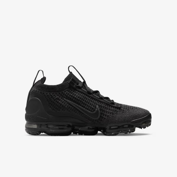 Nike Air VaporMax 2021 FK Older Sneakers Kinderen Zwart Donkergrijs | NK752OLV