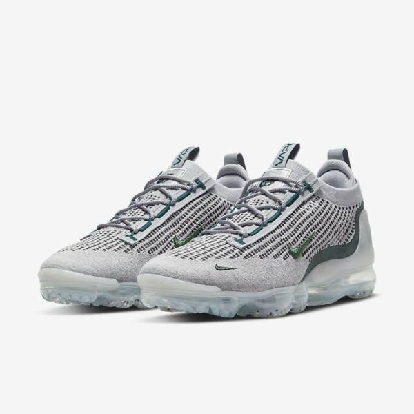 Nike Air VaporMax 2021 FK SE Sneakers Heren Lichtbeige Metal Zilver Donkerturquoise | NK795ART