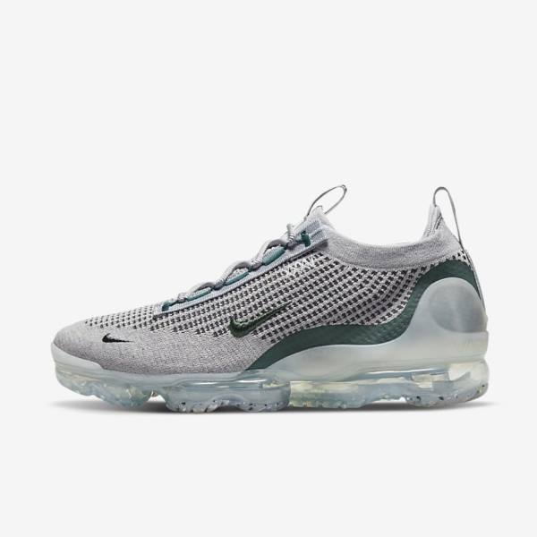 Nike Air VaporMax 2021 FK SE Sneakers Heren Lichtbeige Metal Zilver Donkerturquoise | NK795ART