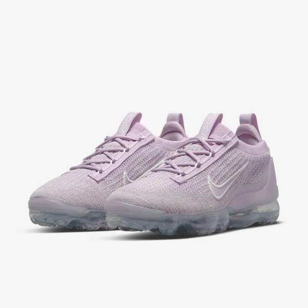 Nike Air VaporMax 2021 FK Sneakers Dames Lichtroze Wit Metal Zilver Paars | NK046FDR