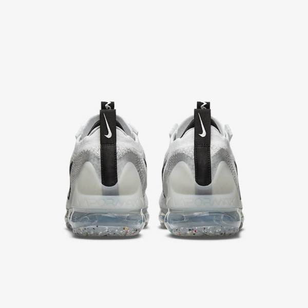 Nike Air VaporMax 2021 FK Sneakers Heren Wit Zwart Metal Zilver | NK071VDY