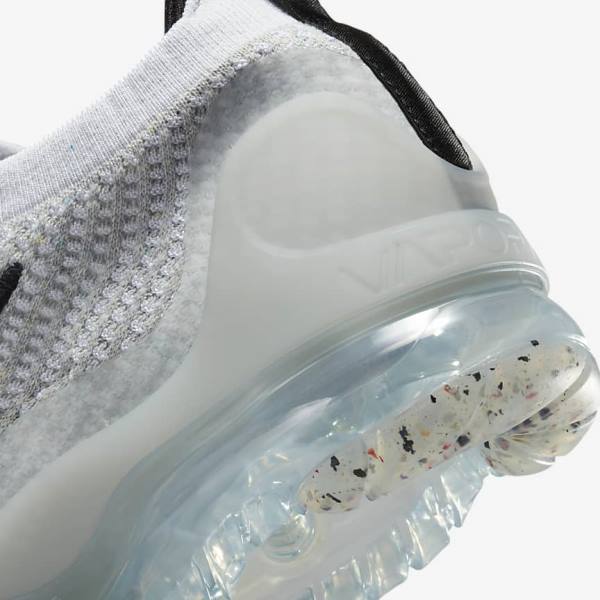 Nike Air VaporMax 2021 FK Sneakers Heren Wit Zwart Metal Zilver | NK071VDY