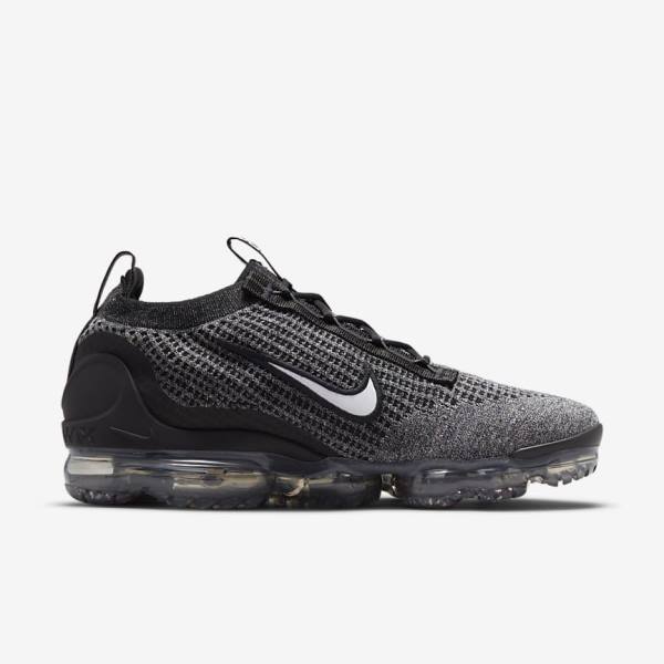 Nike Air VaporMax 2021 FK Sneakers Heren Zwart Wit Donkergrijs Zwart | NK538BZT