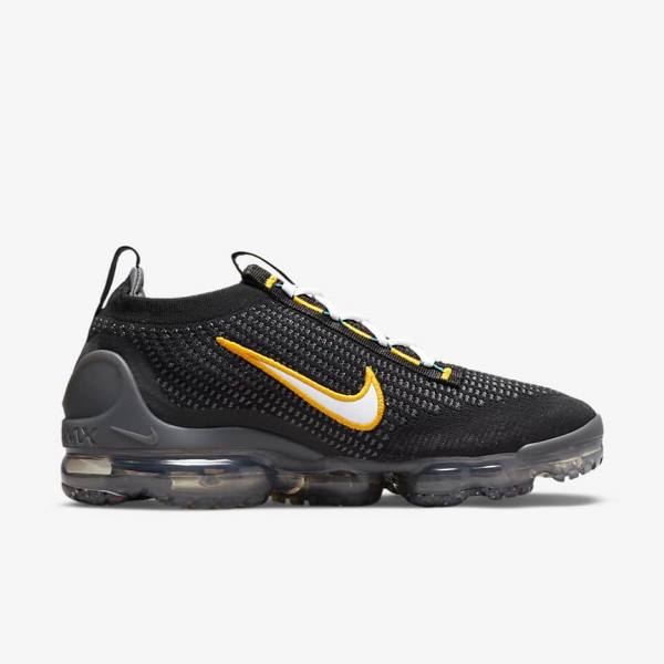 Nike Air VaporMax 2021 FK Sneakers Heren Zwart Goud Donkergrijs Wit | NK971MOG