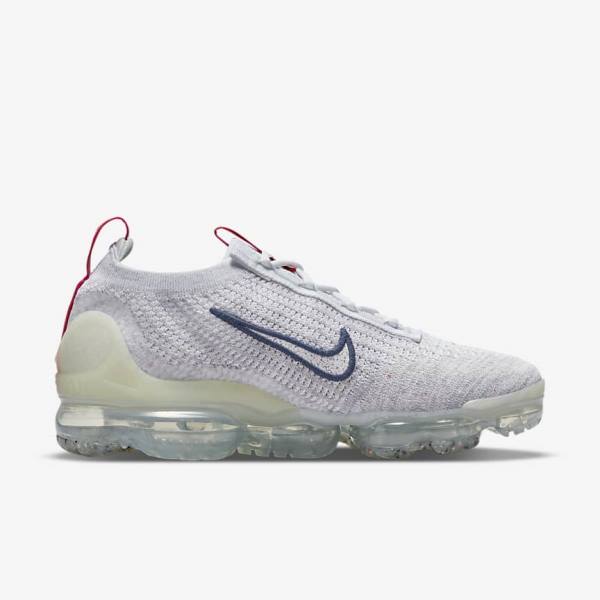 Nike Air VaporMax 2021 Flyknit Sneakers Dames Donkerblauw Wit | NK964KLF