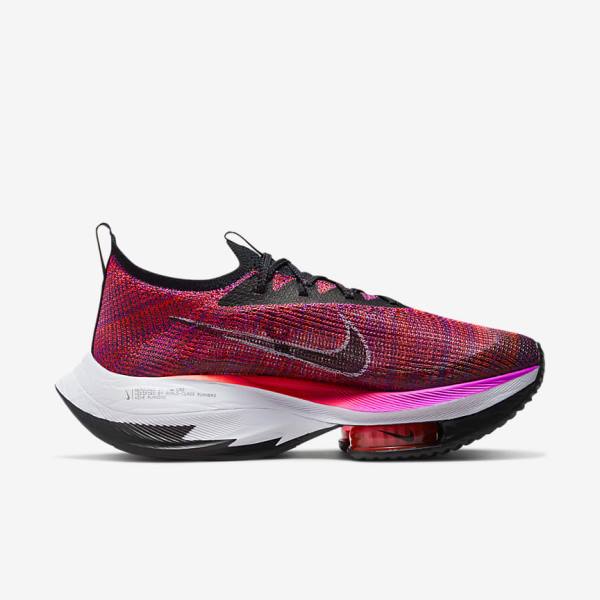 Nike Air Zoom Alphafly NEXT% Flyknit Weg Race Hardloopschoenen Dames Paars Rood Zwart Zwart | NK286MWG