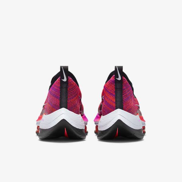 Nike Air Zoom Alphafly NEXT% Flyknit Weg Race Hardloopschoenen Dames Paars Rood Zwart Zwart | NK286MWG