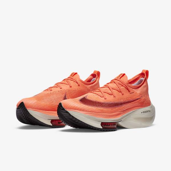 Nike Air Zoom Alphafly NEXT% Flyknit Weg Race Hardloopschoenen Heren Paars Rood Zwart Zwart | NK352HGC