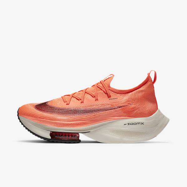 Nike Air Zoom Alphafly NEXT% Flyknit Weg Race Hardloopschoenen Heren Paars Rood Zwart Zwart | NK352HGC