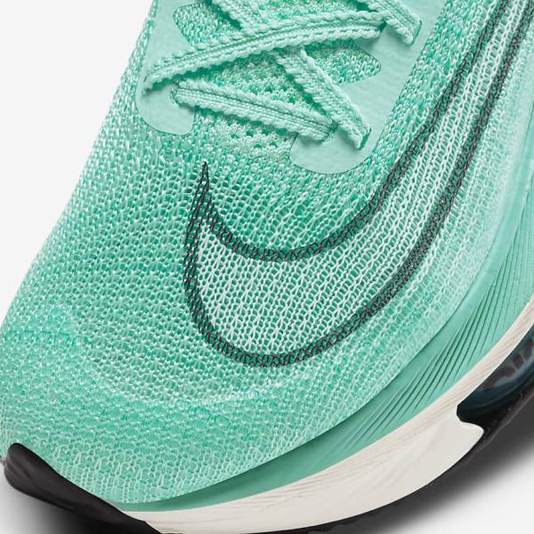 Nike Air Zoom Alphafly NEXT% Flyknit Weg Race Hardloopschoenen Dames Turquoise Zwart Lichtturquoise Wit | NK683MDE