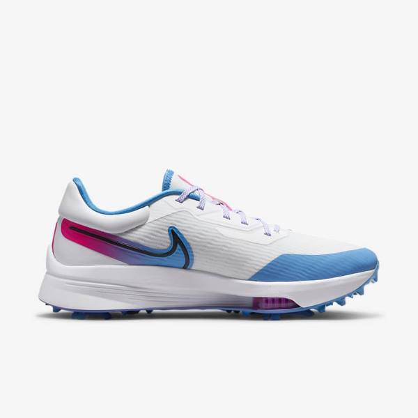 Nike Air Zoom Infinity Tour NEXT% Golfschoenen Heren Wit Blauw Roze Zwart | NK572AIC