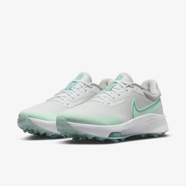 Nike Air Zoom Infinity Tour NEXT% Golfschoenen Heren Wit Mintgroen Platina Turquoise | NK607HIC