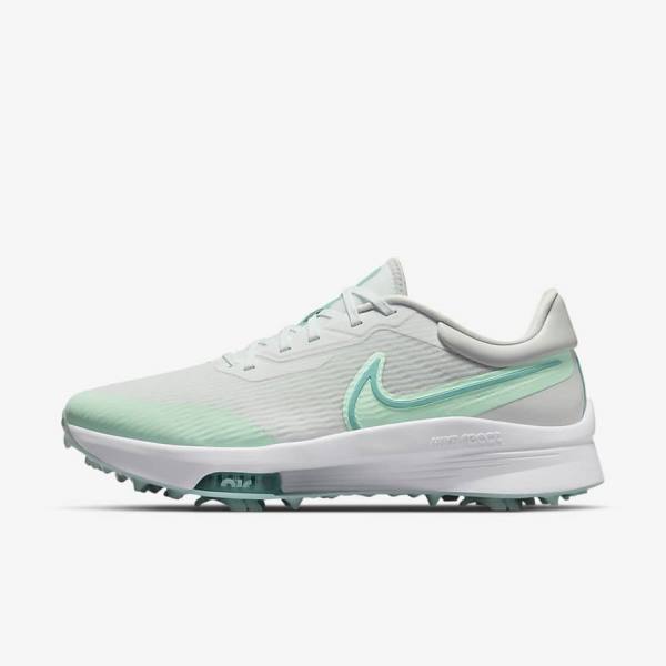 Nike Air Zoom Infinity Tour NEXT% Golfschoenen Heren Wit Mintgroen Platina Turquoise | NK607HIC