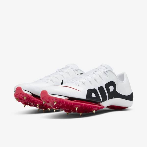 Nike Air Zoom Maxfly More Uptempo Athletics Sprinting Spikes Hardloopschoenen Heren Wit Rood Zwart | NK687THZ