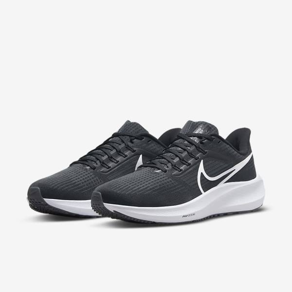 Nike Air Zoom Pegasus 39 Weg Hardloopschoenen Dames Zwart Donkergrijs Wit | NK148UJO