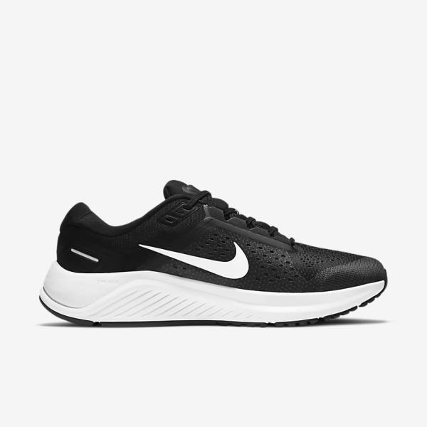 Nike Air Zoom Structure 23 Weg Hardloopschoenen Heren Zwart Donkergrijs Wit | NK981JMF