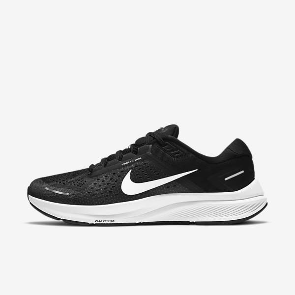 Nike Air Zoom Structure 23 Weg Hardloopschoenen Heren Zwart Donkergrijs Wit | NK981JMF