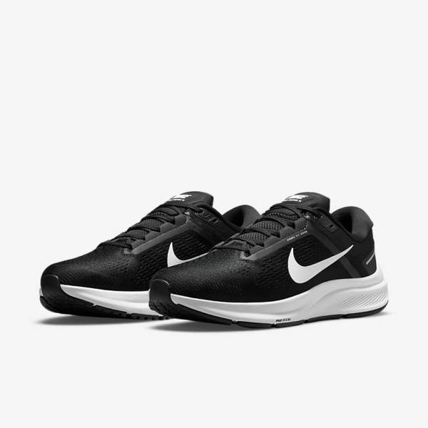 Nike Air Zoom Structure 24 Weg Hardloopschoenen Heren Zwart Wit | NK153FOA