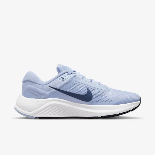 Nike Air Zoom Structure 24 Weg Hardloopschoenen Dames Lichtblauw Wit Donkerblauw Donkerblauw | NK512XPY