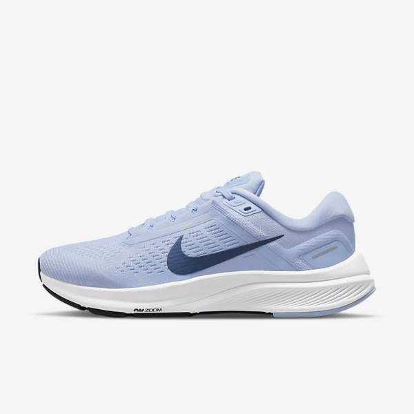 Nike Air Zoom Structure 24 Weg Hardloopschoenen Dames Lichtblauw Wit Donkerblauw Donkerblauw | NK512XPY