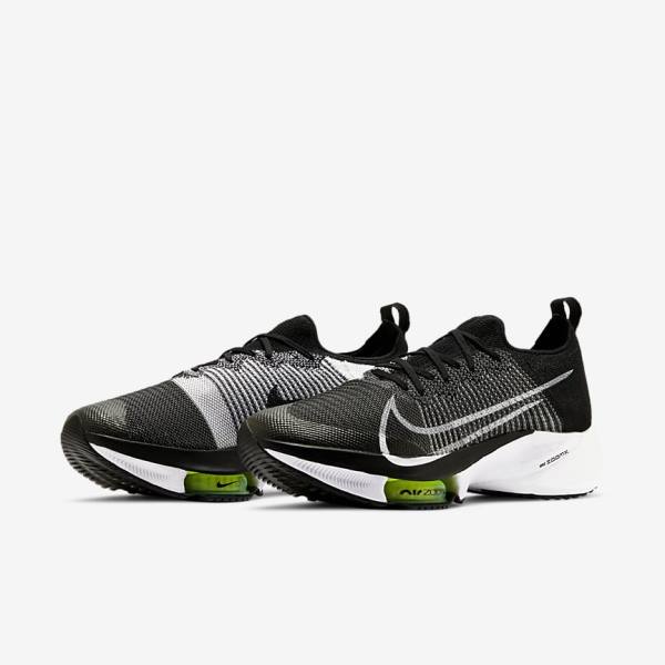 Nike Air Zoom Tempo NEXT% Weg Hardloopschoenen Heren Zwart Wit | NK781MHB