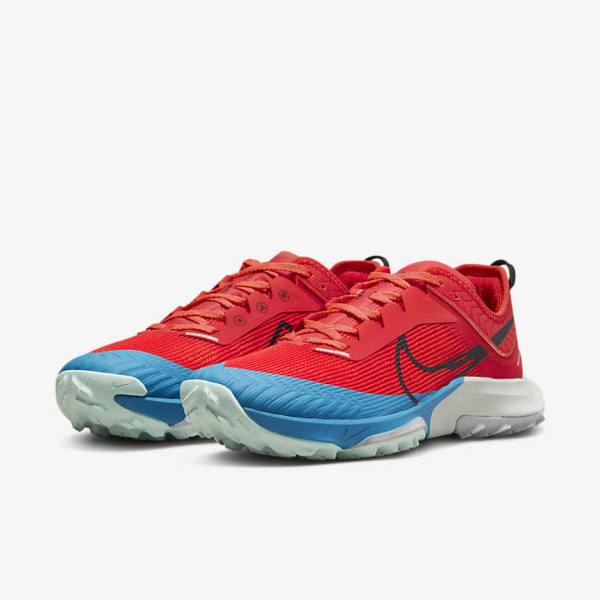 Nike Air Zoom Terra Kiger 8 Trail Hardloopschoenen Heren Rood Oranje Blauw Zwart | NK127FAN