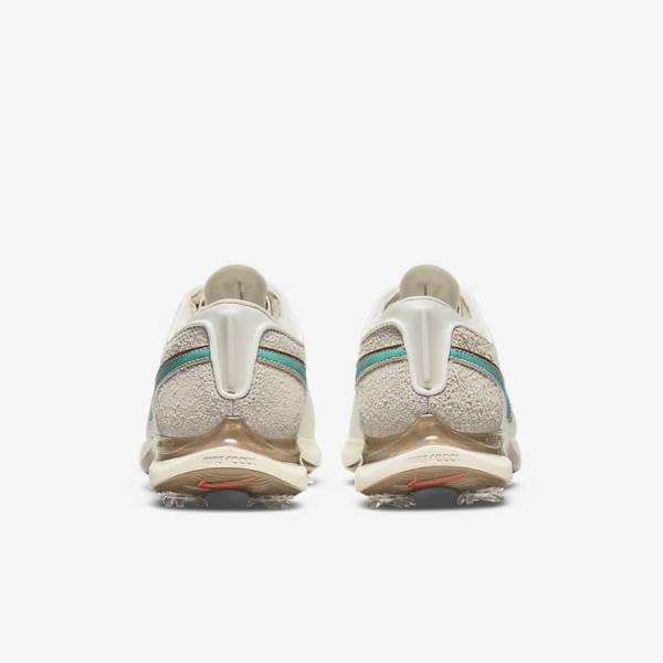 Nike Air Zoom Victory Tour 2 Golfschoenen Dames Wit Lichtbruin Turquoise | NK534MDB