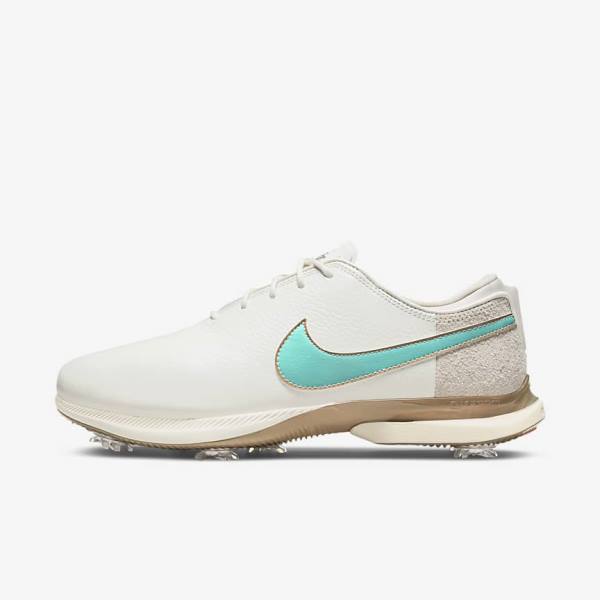 Nike Air Zoom Victory Tour 2 Golfschoenen Dames Wit Lichtbruin Turquoise | NK534MDB