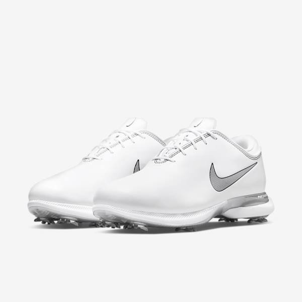 Nike Air Zoom Victory Tour 2 Golfschoenen Dames Wit Metal Platina Zwart | NK824PIV