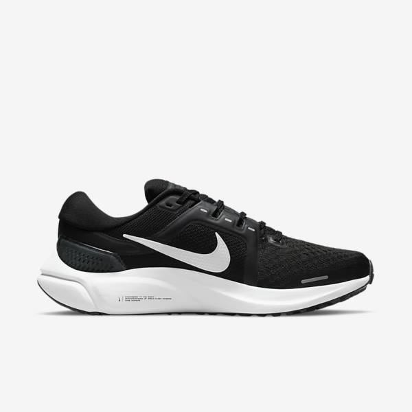 Nike Air Zoom Vomero 16 Weg Hardloopschoenen Dames Zwart Donkergrijs Wit | NK034ZKB