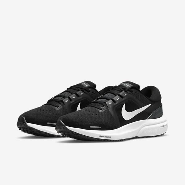 Nike Air Zoom Vomero 16 Weg Hardloopschoenen Dames Zwart Donkergrijs Wit | NK034ZKB