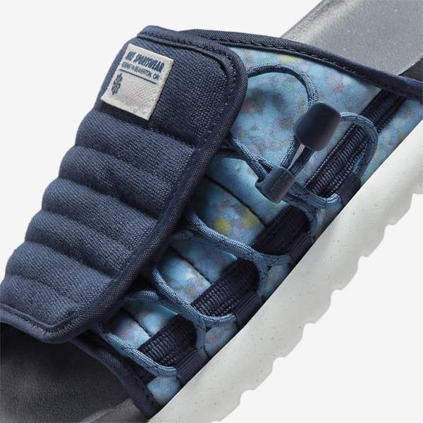 Nike Asuna 2 Next Nature Badslippers Heren Donkerblauw Grijs Donkergrijs Donkerblauw | NK567HRB