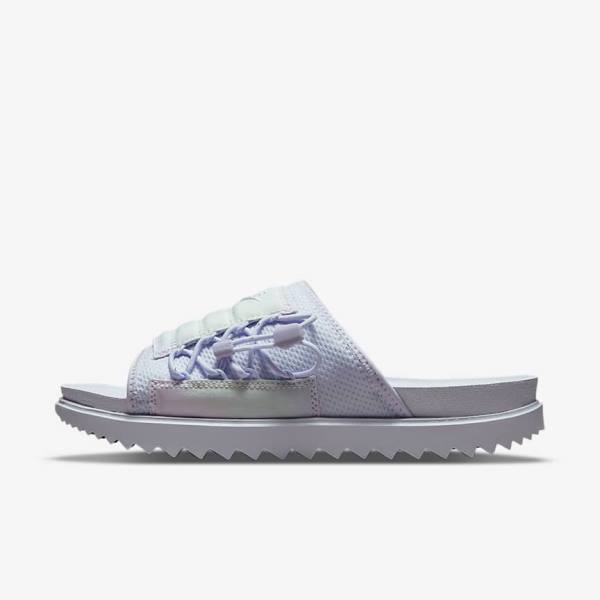 Nike Asuna Print Badslippers Dames Paars Wit | NK359IJS