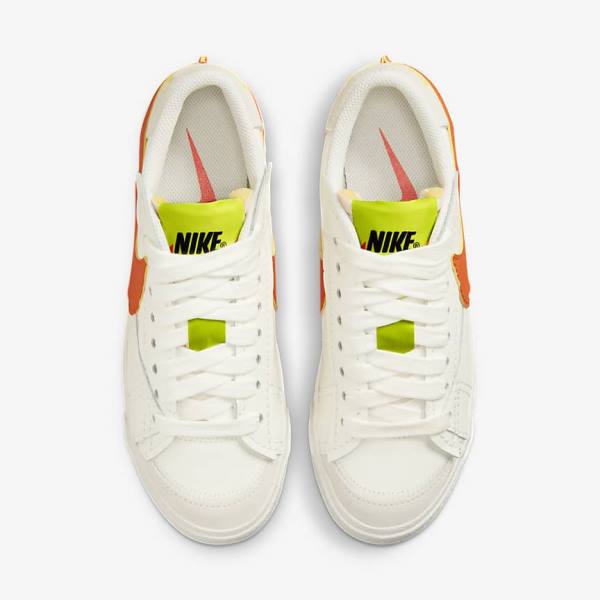 Nike Blazer Low 77 Jumbo Sneakers Dames Groen Oranje | NK436GSQ