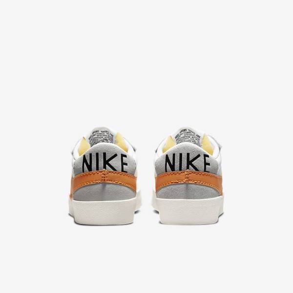 Nike Blazer Low 77 Jumbo Sneakers Heren Wit Grijs Oranje | NK235XOZ