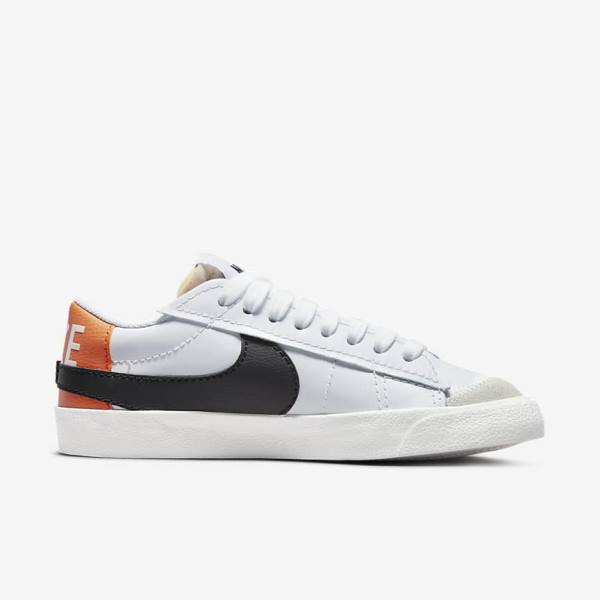 Nike Blazer Low 77 Jumbo Sneakers Heren Wit Oranje Zwart | NK872DPZ